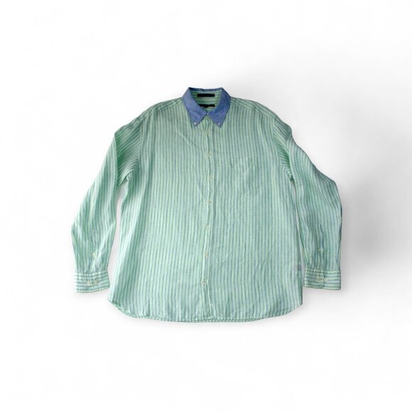 GANT Regular Fit "Hampton Linen" Button Down Shirt (XL) *EUC* - Picture 1 of 8